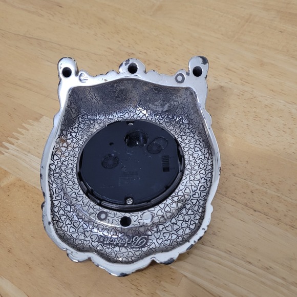 Brighton Silver Tone Table Clock Desk Clock Home Decor  Accent Vintage Style - Picture 7 of 12